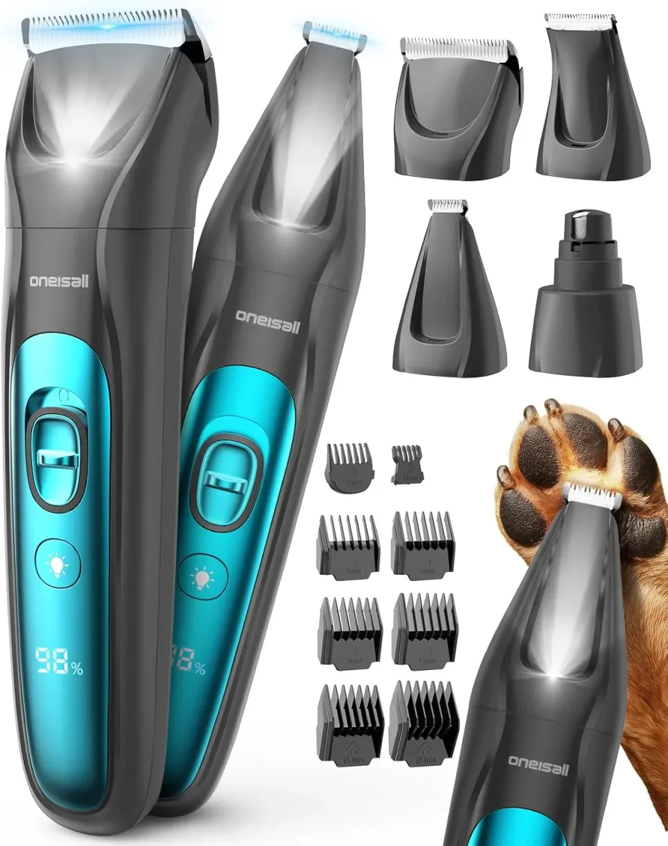 Oneisall 4-in-1 dierentrimmer LED stil oplaadbaar
