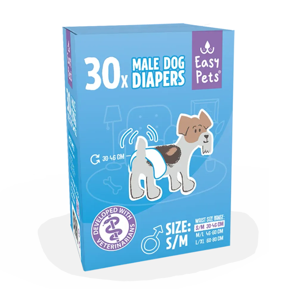 EasyPets Wraps Reu hondenluiers 30 stuks ademend