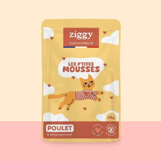 Ziggy mousse kip kat 4x85g graanvrij