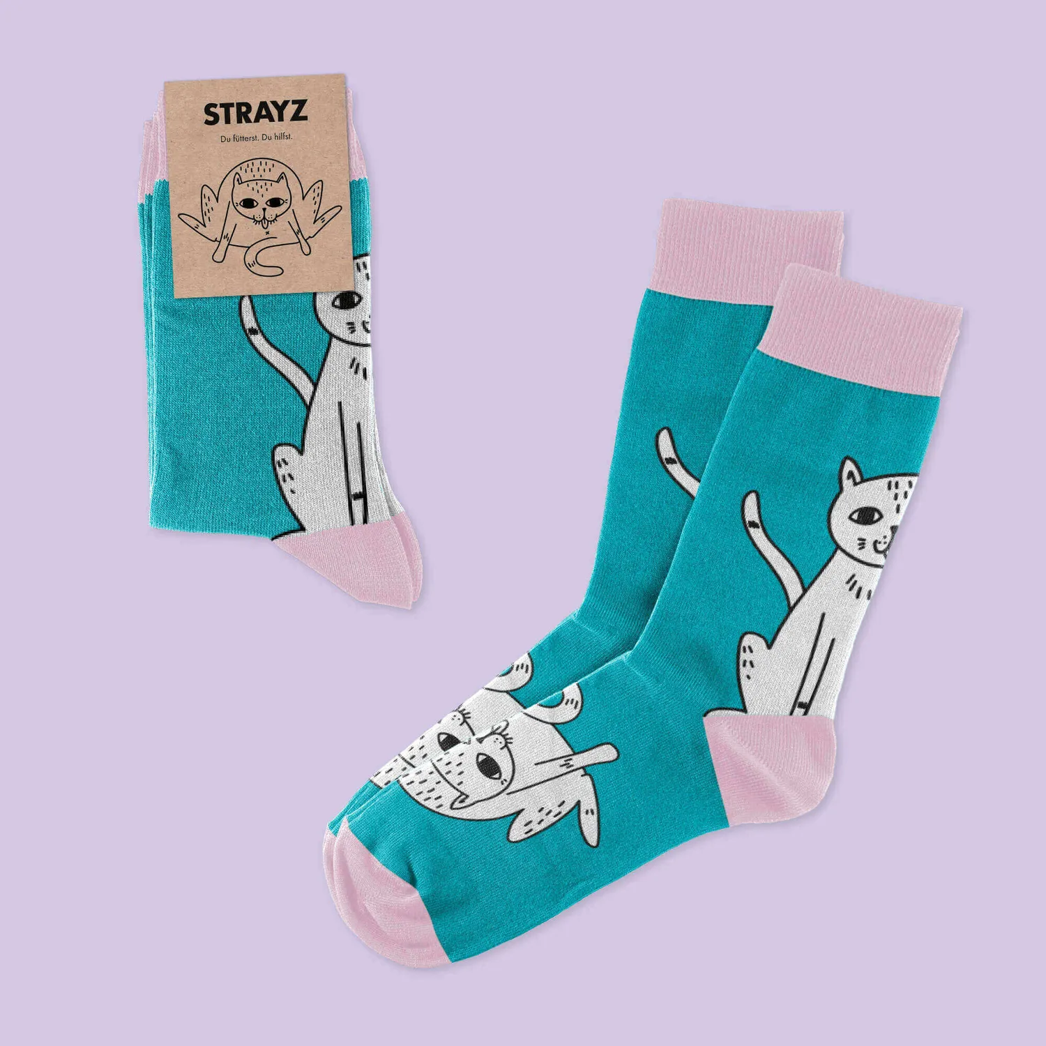 STRAYZ Poleckmiez kattensokken M 39-42 met donatie