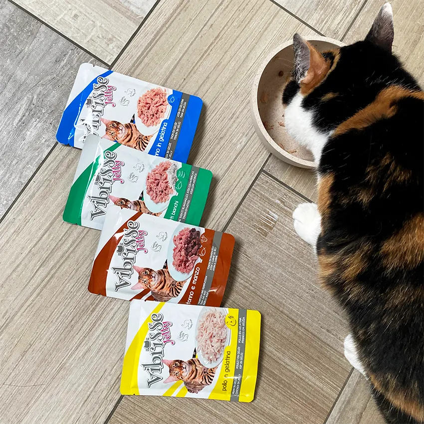 Vibrisse Jelly kip natvoer kat 70g zakje met gelei