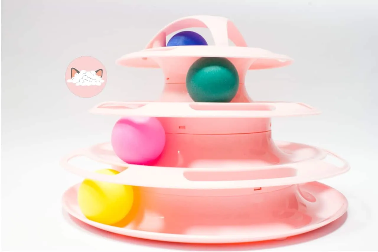Poezenparadijs Katten Speeltoren 4 Levels met Ballen antislip