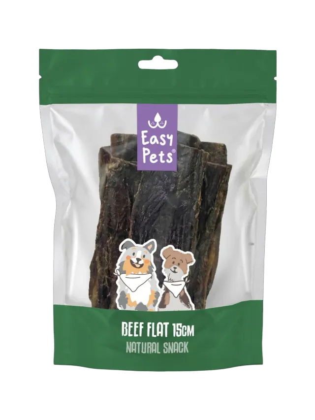 Easypets Rundvlees Plat kauwstrip hond 150 g buffel