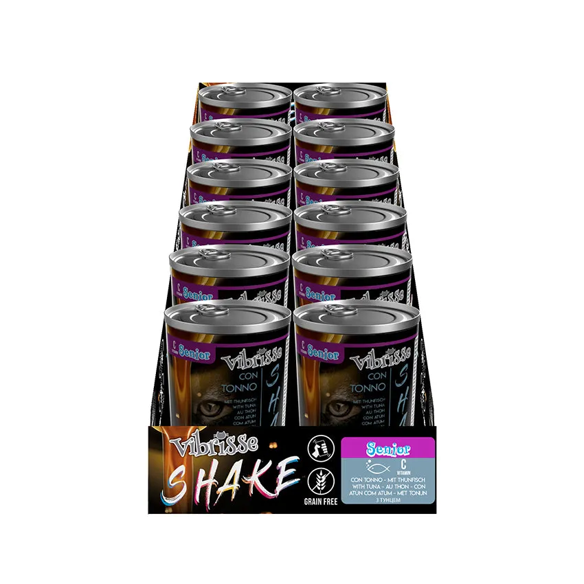 Vibrisse Shake Senior tonijn natvoer 135g hydraterend
