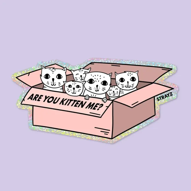 STRAYZ Are you Kitten me katten sticker