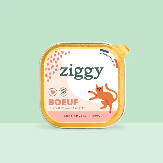 Ziggy natvoer kat rund graanvrij 4 x 100 g