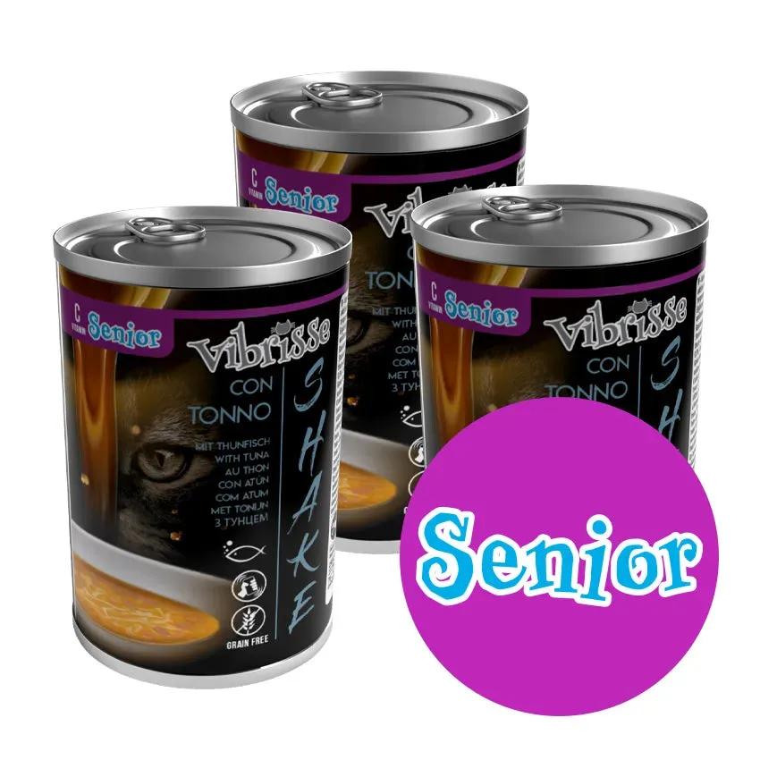 Vibrisse Shake Senior tonijn natvoer 135g hydraterend