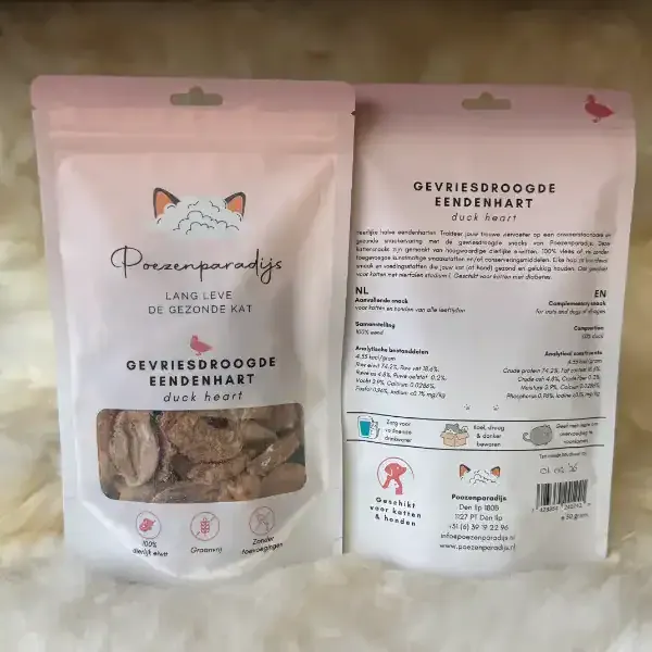 Poezenparadijs Gevriesdroogde snacks kat puur vlees mix
