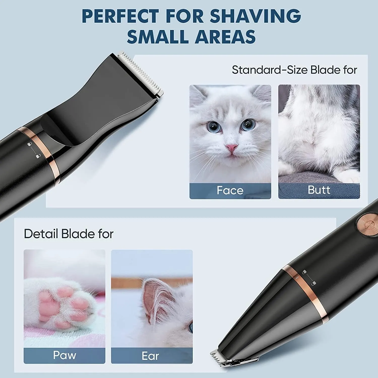 Oneisall P20 kattenpoottrimmer 2 snelheden met dubbel mes