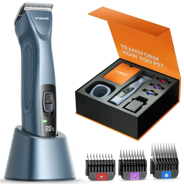 Oneisall professionele hondentondeuse draadloos 90 min stil