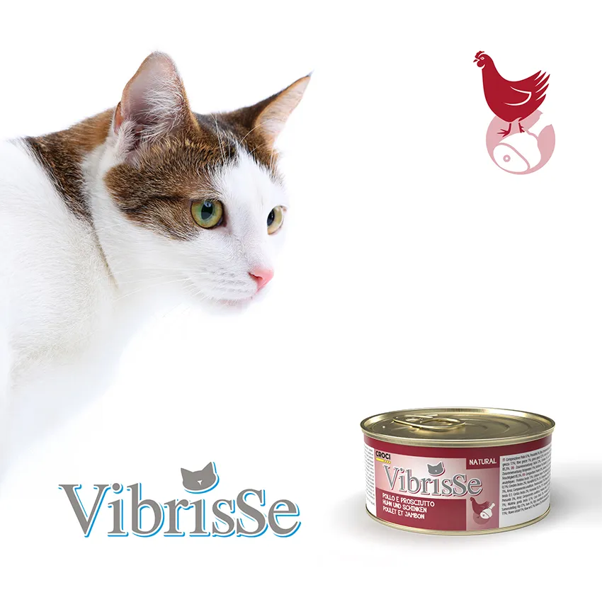 Vibrisse Natural kip natvoer kat 70g gestoomd