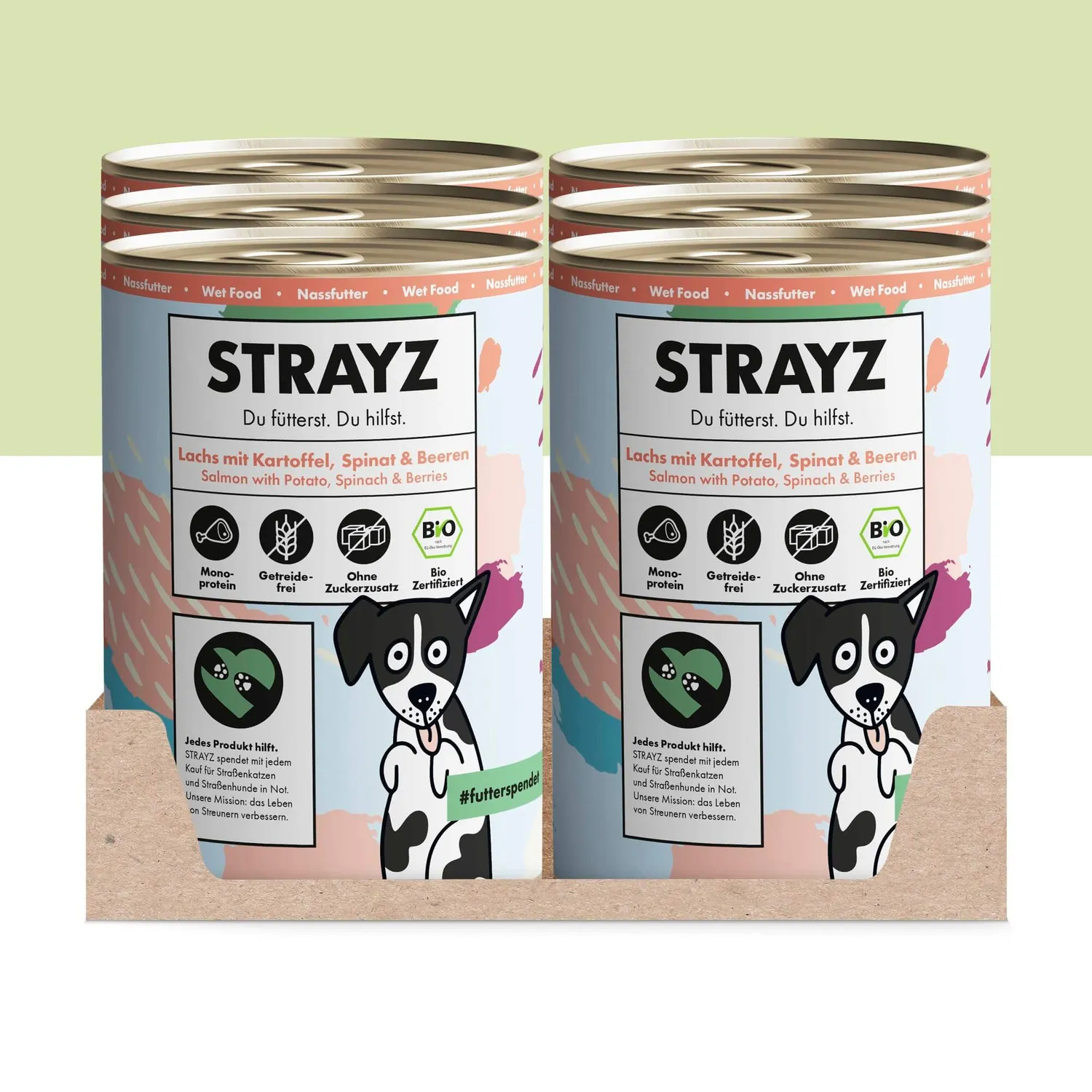 STRAYZ zalm nat hondenvoer 400g graanvrij