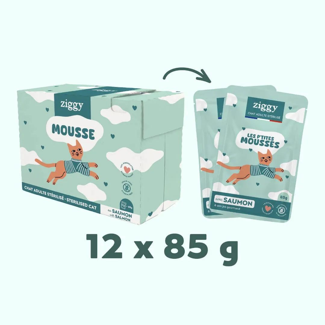 Ziggy Sterilized Mousse kattenvoer zalm 12x85g graanvrij