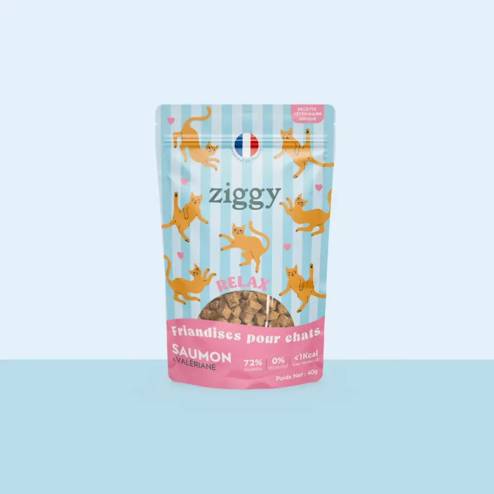 Ziggy Relax kattensnoepjes zalm valeriaan 40g graanvrij
