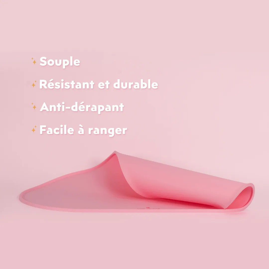 Ziggy Cool Cat Club voermat kat roze klein siliconen antislip