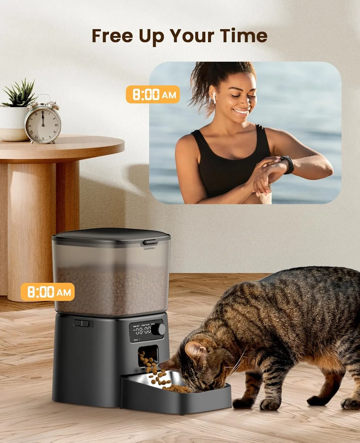 Oneisall Basic voederautomaat kat 3,5L 12 cups vers
