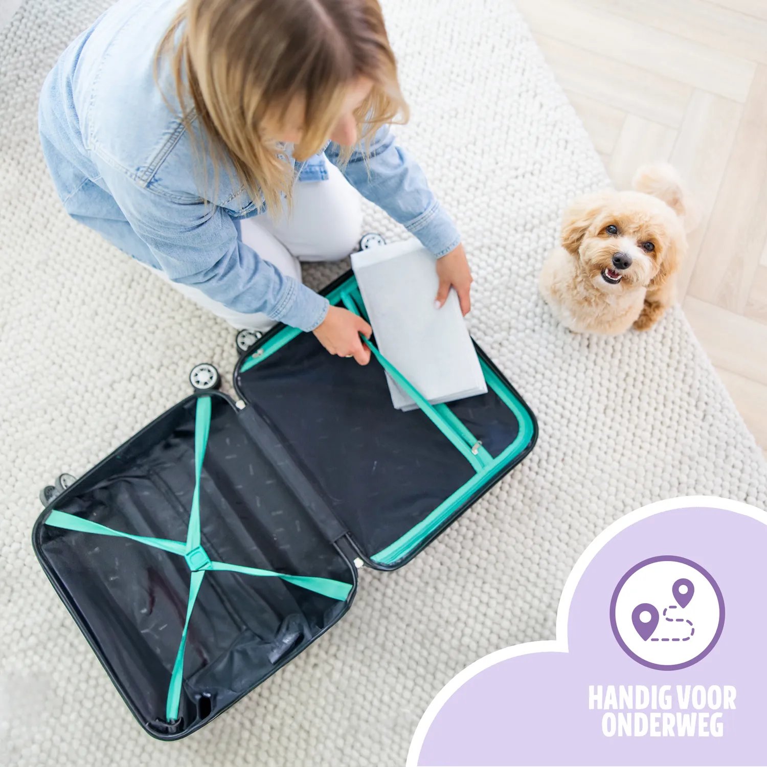 EASYPETS Puppy Pads Actieve Kool plasmatje 105 stuks feromonen