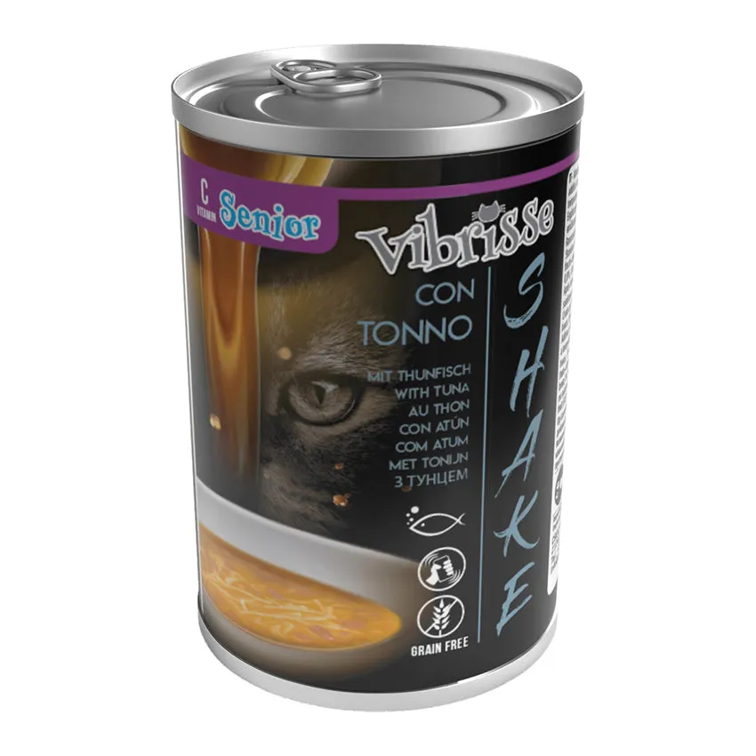Vibrisse Shake Senior tonijn natvoer 135g hydraterend