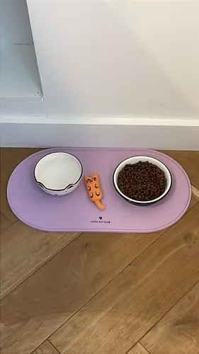 Ziggy Cool Cat Club voermat kat roze klein siliconen antislip