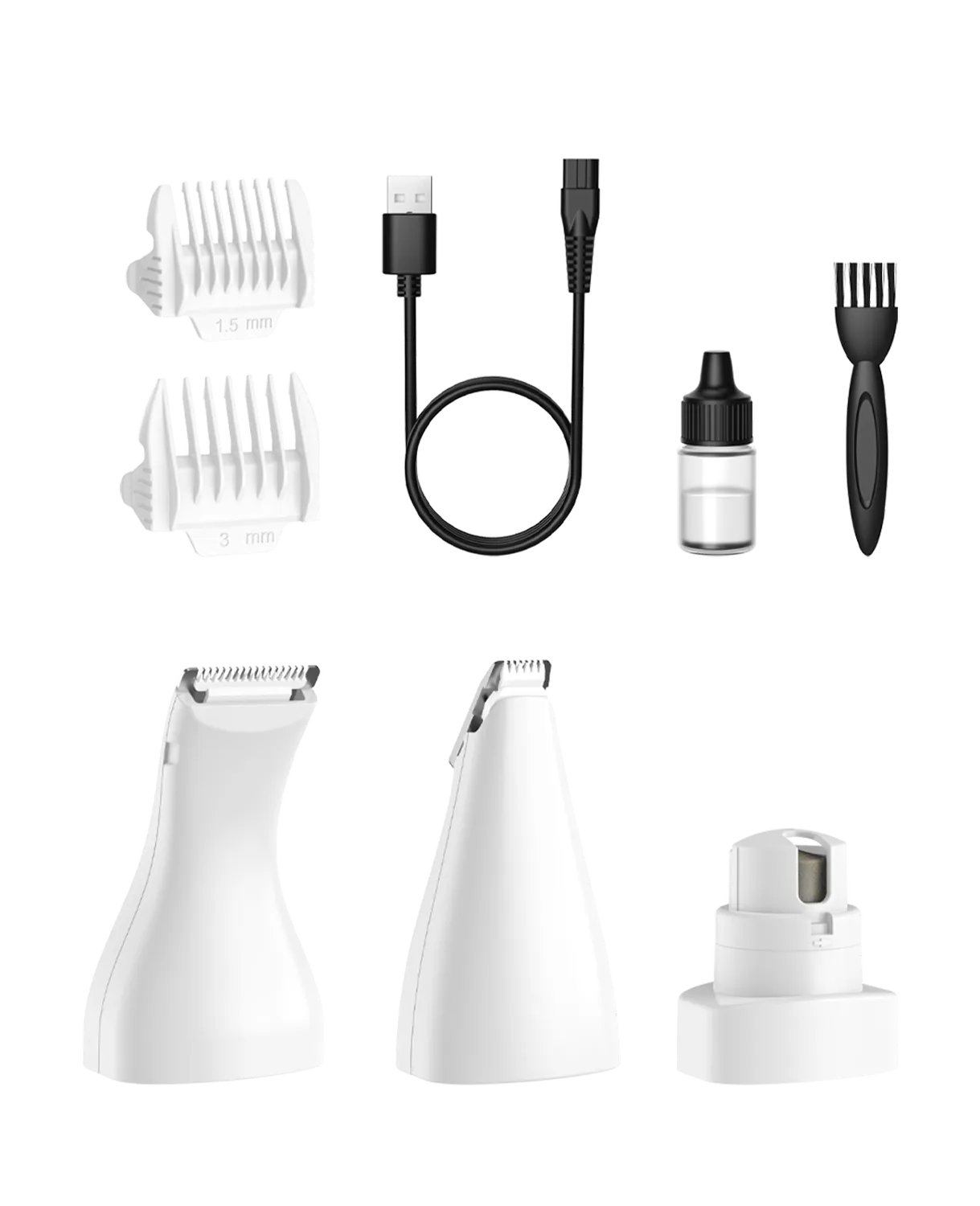 Oneisall 4-in-1 stille dierentondeuse wit