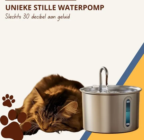 Oneisall PWF-001 drinkfontein kat 2 liter rvs met 3 filters