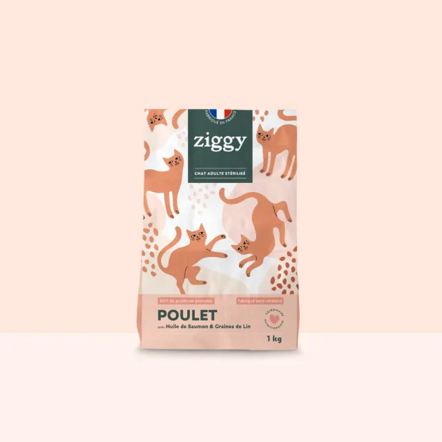Ziggy droogvoer kat kip 1 kg graanvrij
