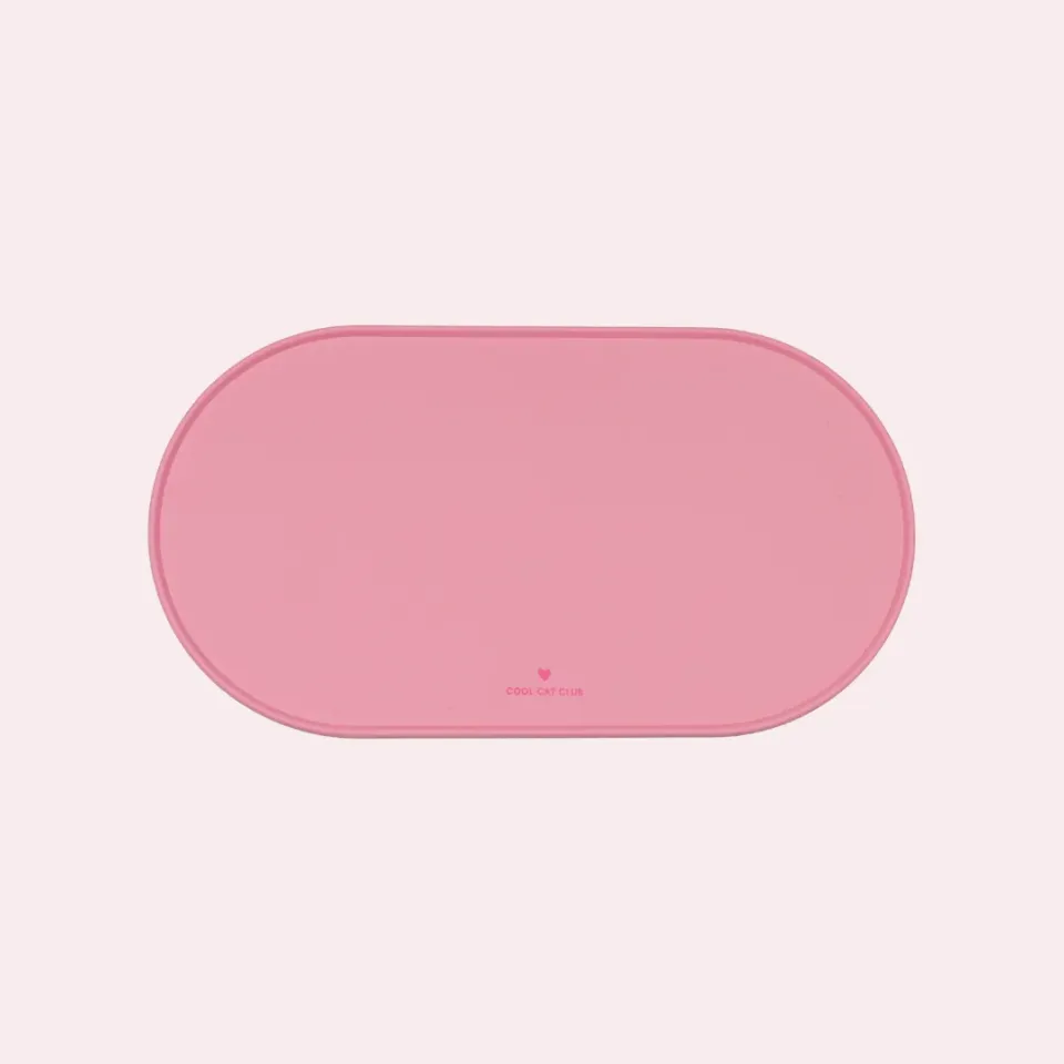 Ziggy Cool Cat Club voermat kat roze klein siliconen antislip
