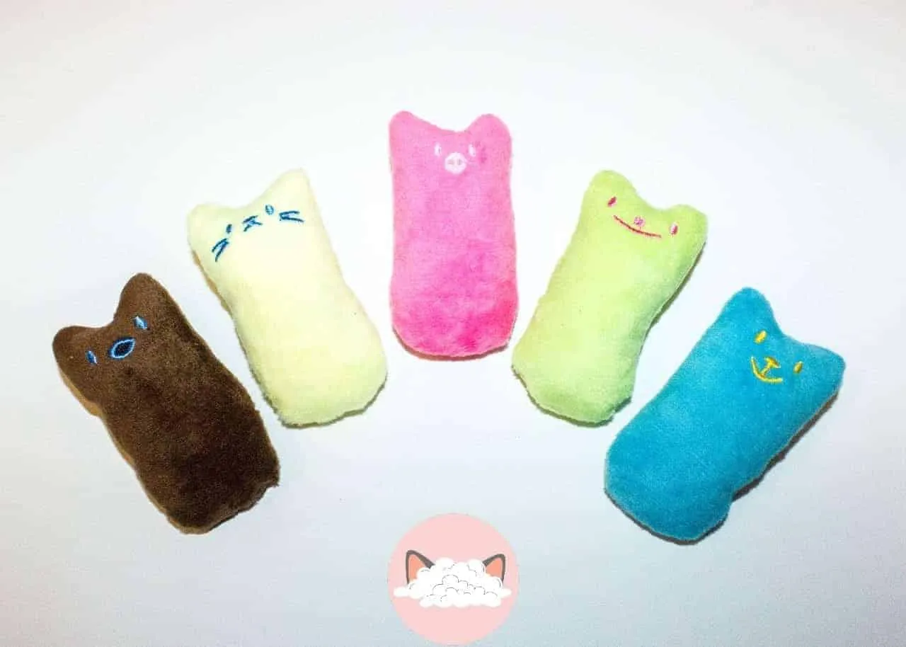 Poezenparadijs knuffelbox kattenkruid knuffels 9 cm