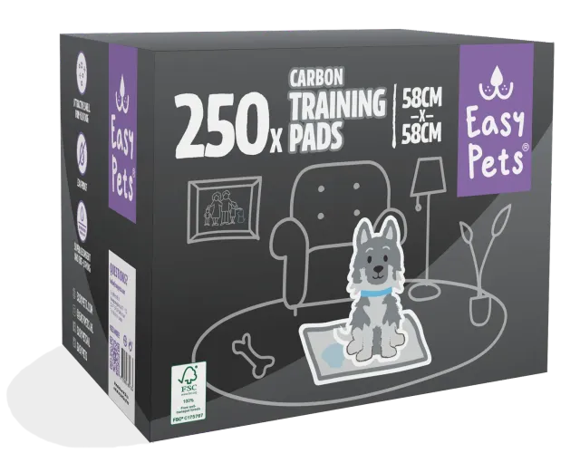 EASYPETS Puppy Pads Actieve Kool plasmatje 105 stuks feromonen