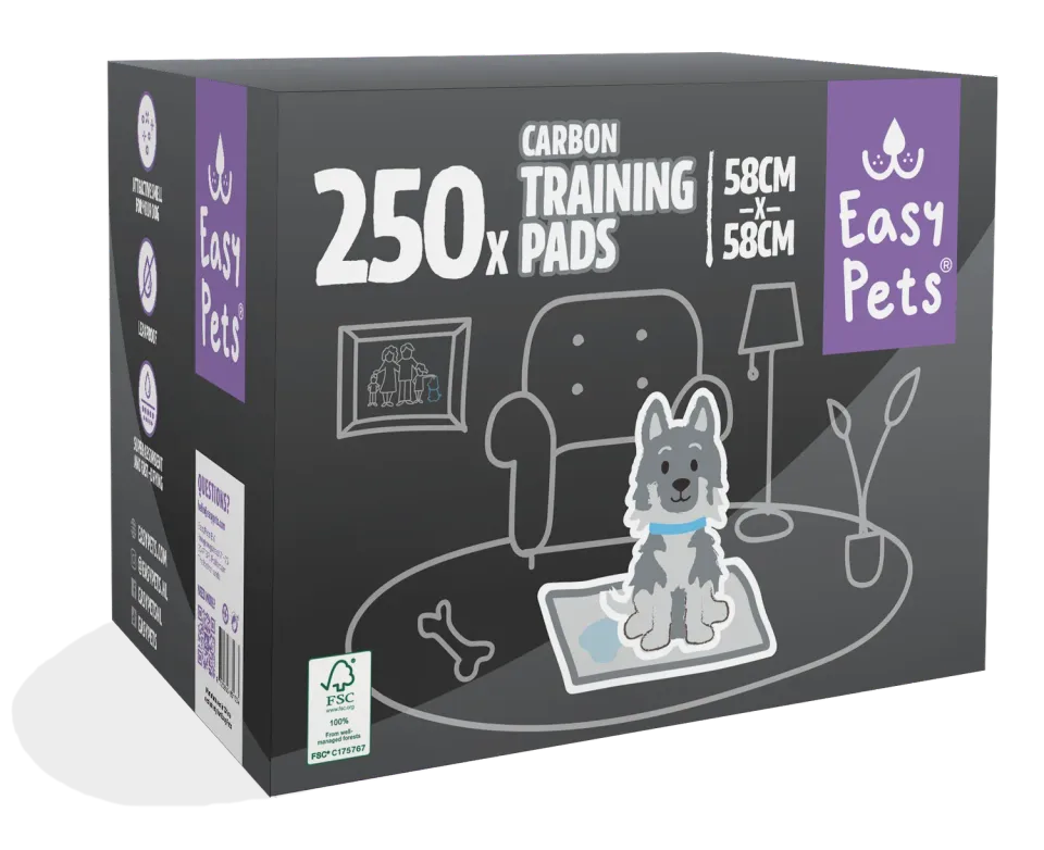 EASYPETS Puppy Pads Actieve Kool plasmatje 105 stuks feromonen