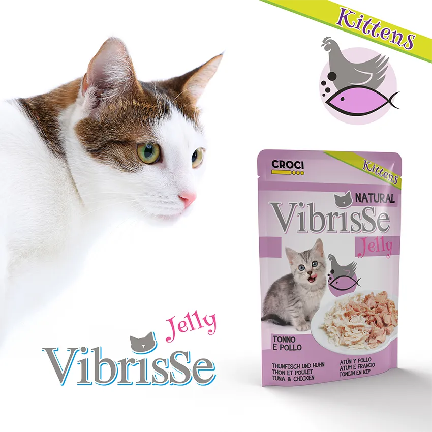 Vibrisse Kitten Jelly kittenvoer 70g kipfilet zakje