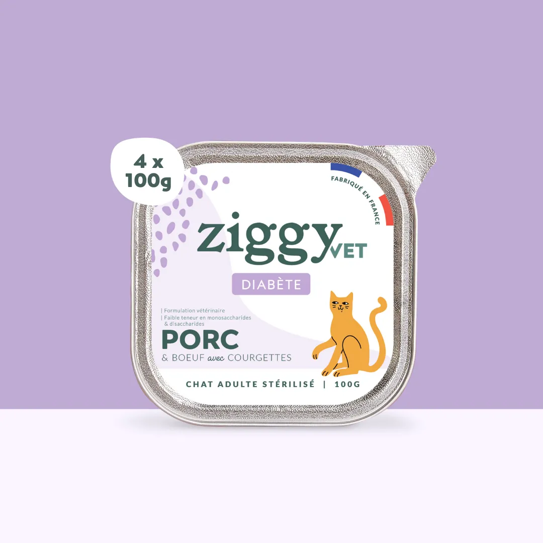 Ziggy VET natvoer diabetes kat 4x100g kip