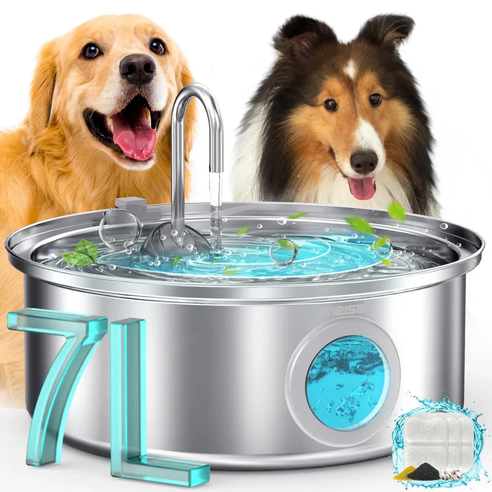 Oneisall drinkfontein hond kat 7L rvs venster