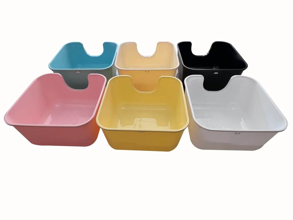 Poezenparadijs Grote Kattenbak XXL 61x61x33 cm grijs