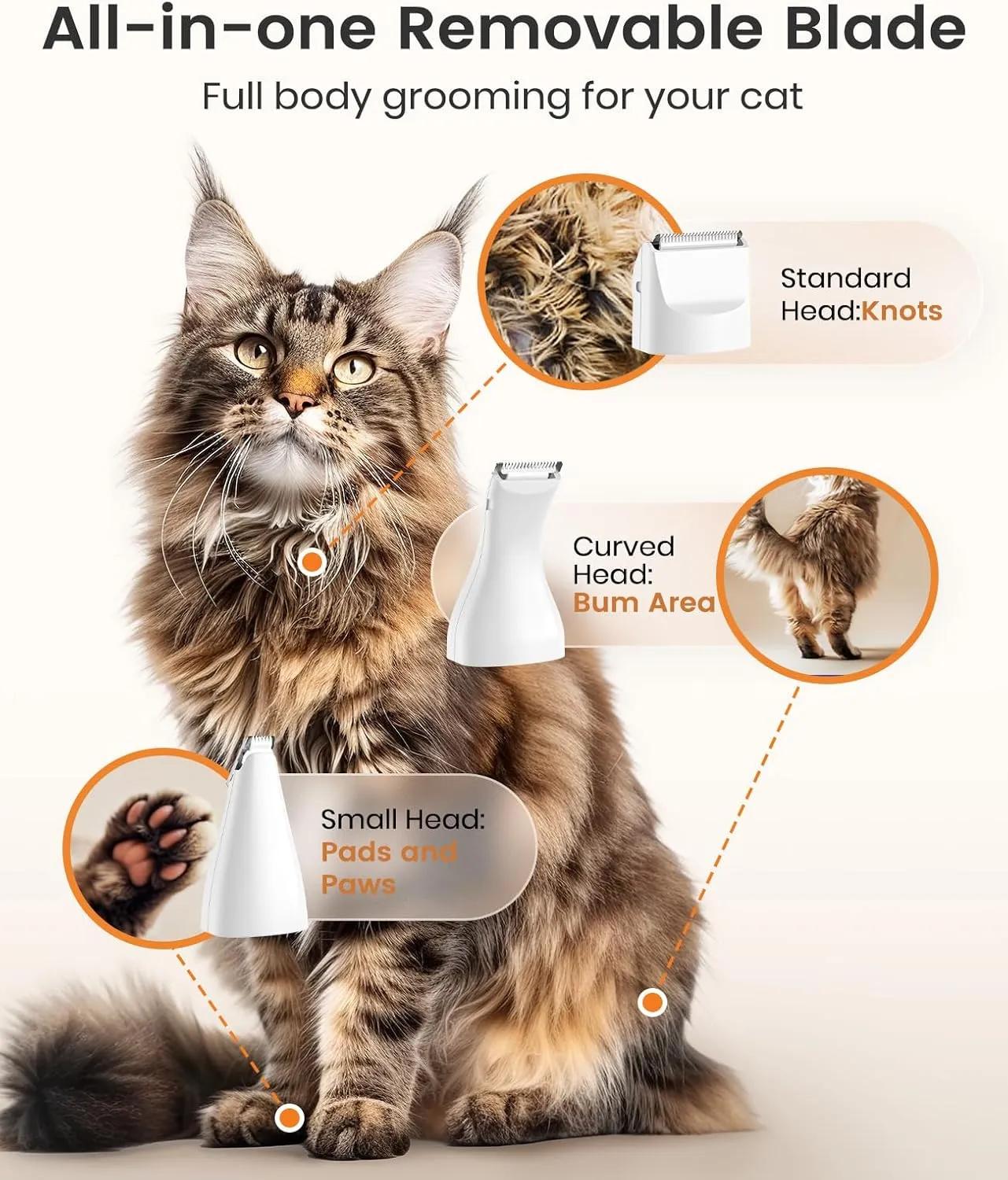Oneisall N12 Kattentrimmerset 3-in-1 Keramisch Stil