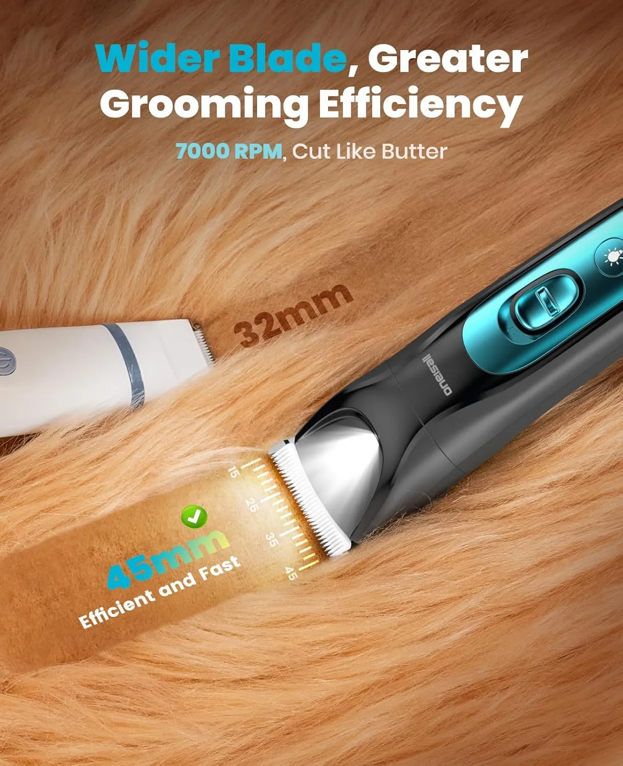 Oneisall 4-in-1 dierentrimmer LED stil oplaadbaar
