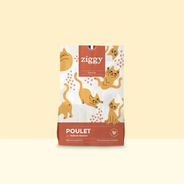 Ziggy Kitten droogvoer kip zalmolie 1kg graanarm