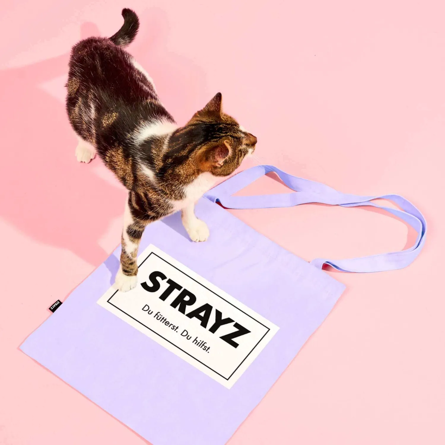 STRAYZ Miez shopper tas lila katoen