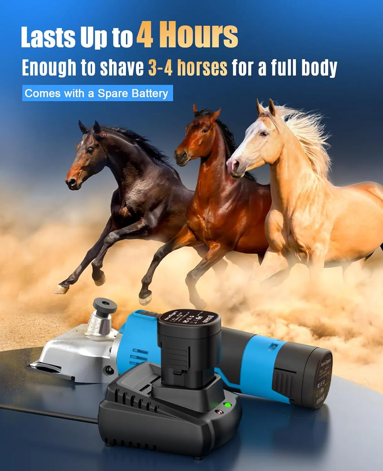 Oneisall 2601 Paardenscheermachine Draadloos Set
