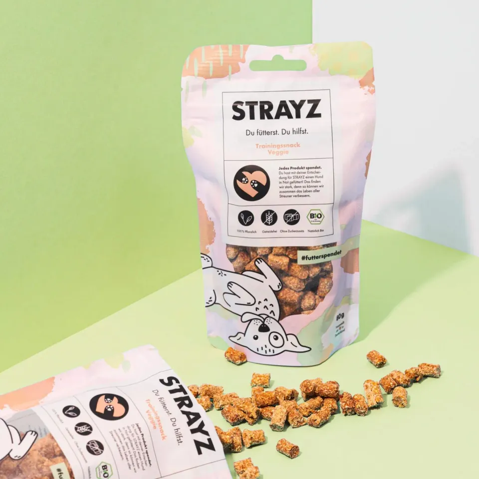 STRAYZ vegan hondensnacks 80g groente fruit graanvrij