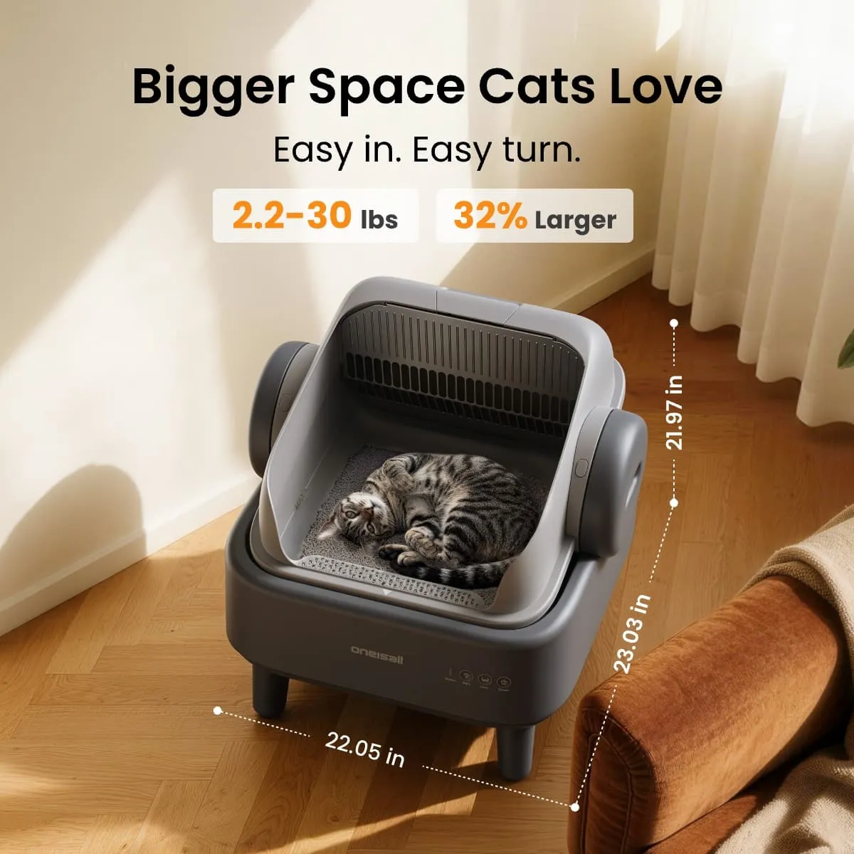 Oneisall Ease S1 kattenbak zelfreinigend 11L