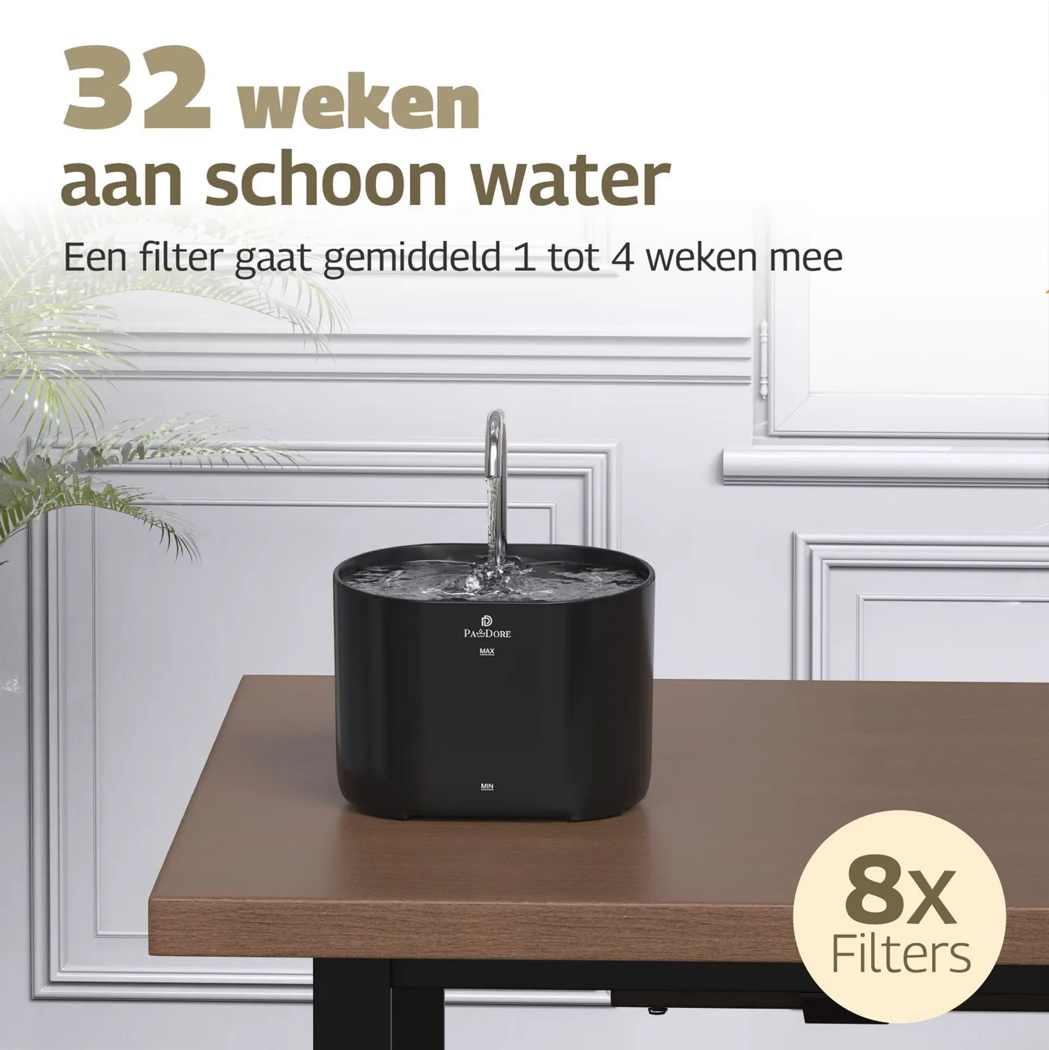 Pawdore Premium filters drinkfontein 8 stuks 4-laags