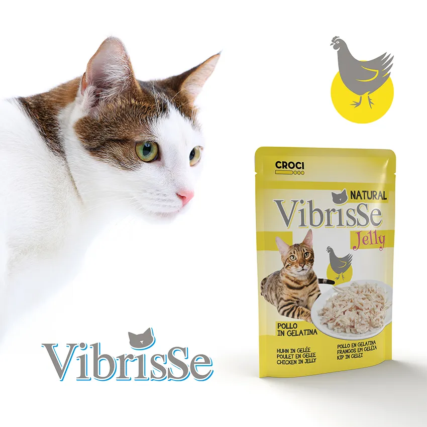 Vibrisse Jelly kip natvoer kat 70g zakje met gelei