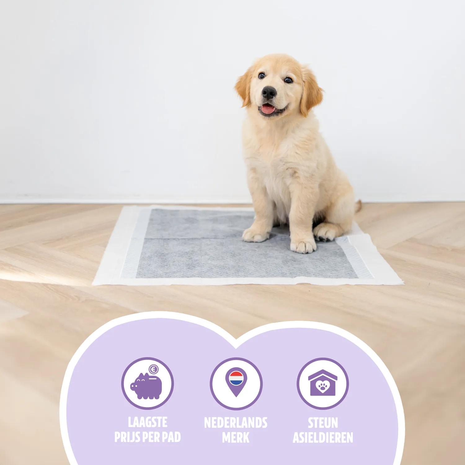 EASYPETS Puppy Pads Actieve Kool plasmatje 105 stuks feromonen