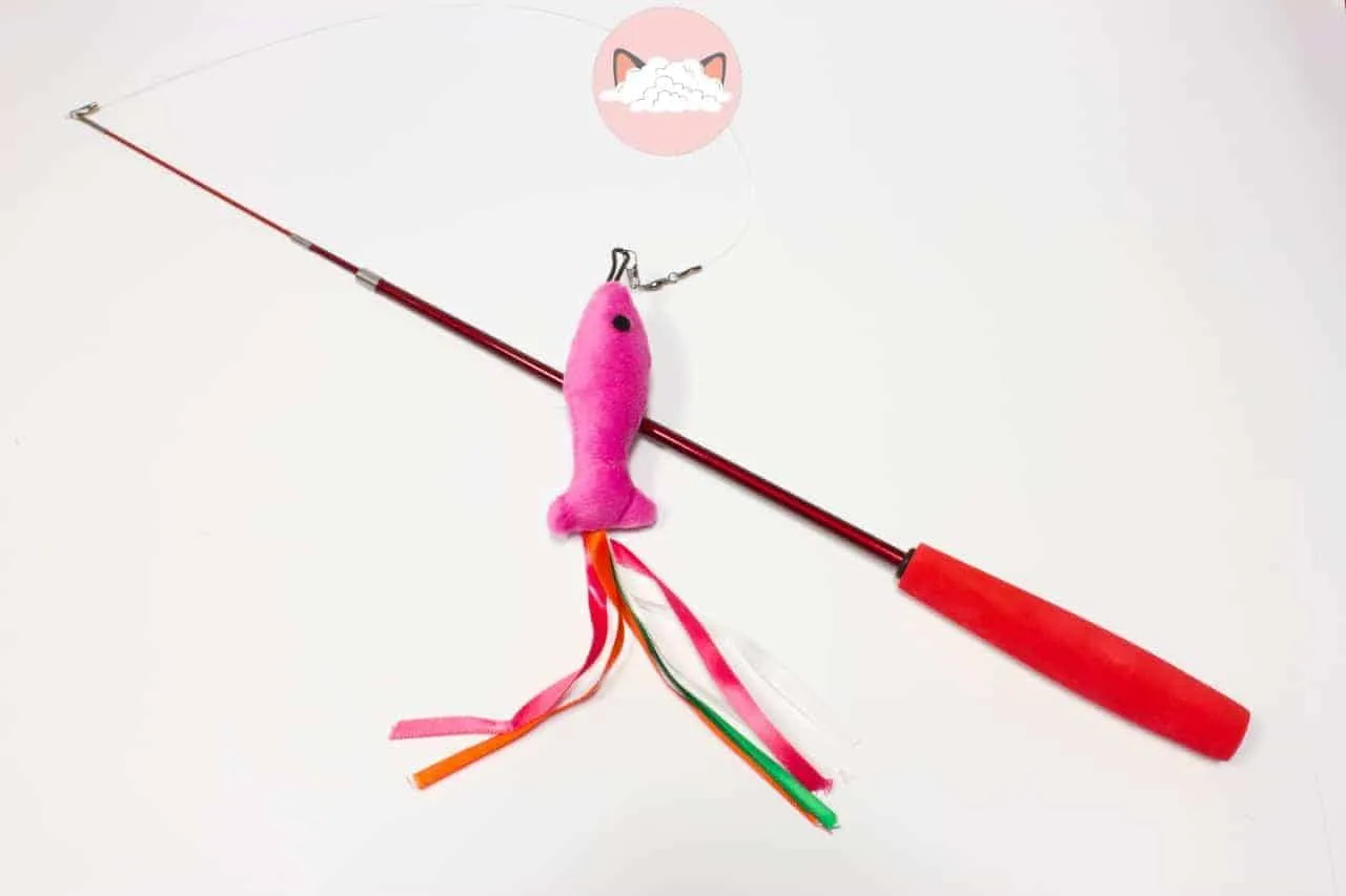 Poezenparadijs Kattenhengel kattenspeeltje uitschuifbaar 98 cm