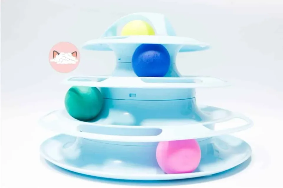 Poezenparadijs Katten Speeltoren 4 Levels met Ballen antislip