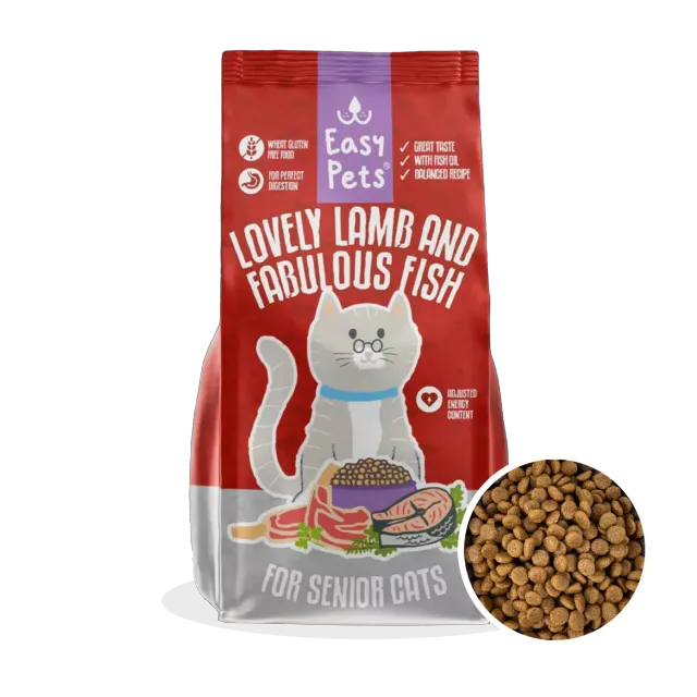 EasyPets Lovely Lamb Fish senior kattenbrokken 1,5 kg