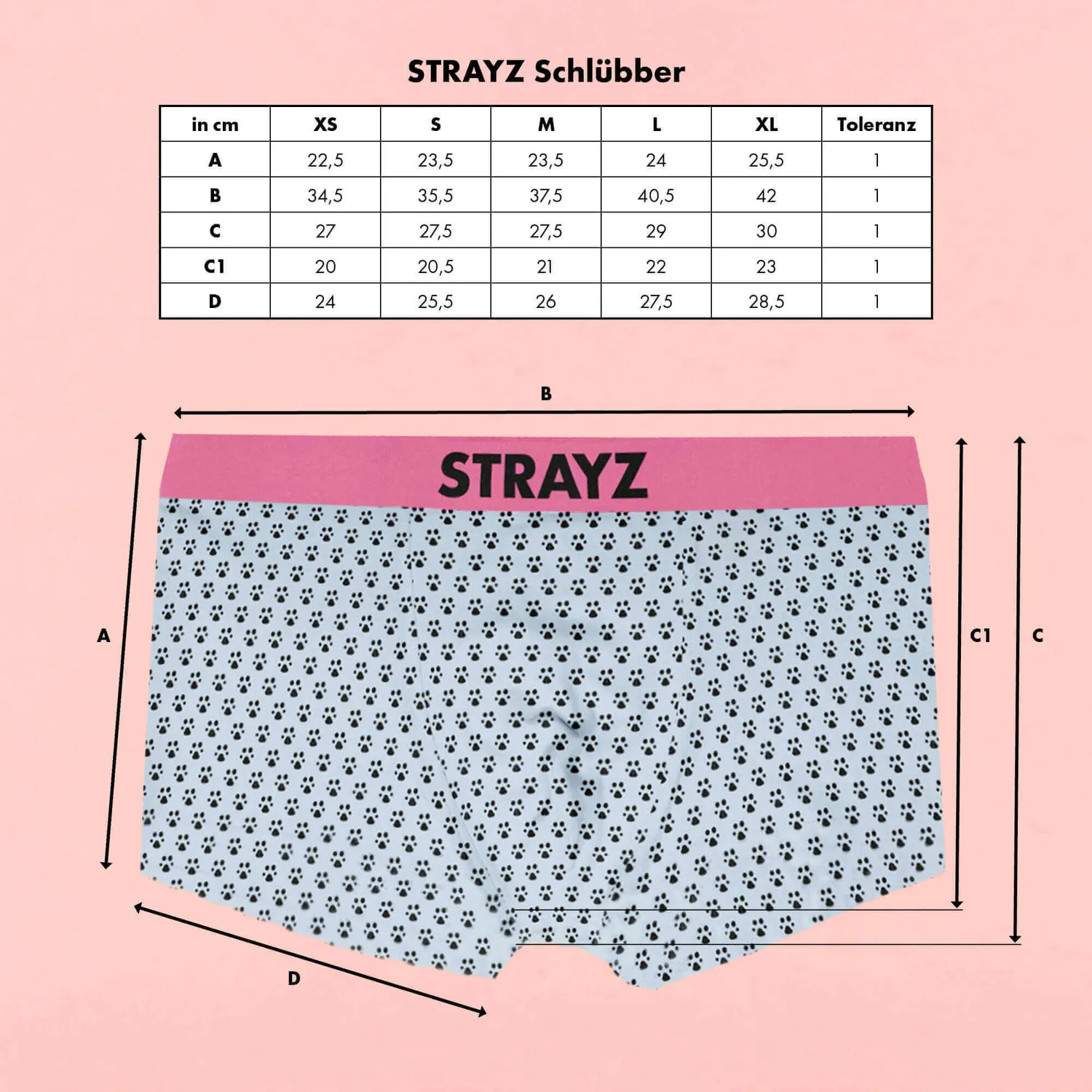 STRAYZ slip bio-katoen maat M lichtblauw goede doel