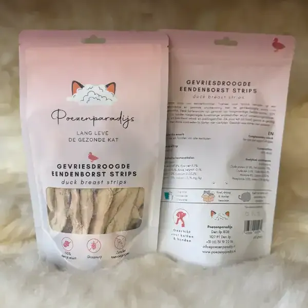 Poezenparadijs Gevriesdroogde snacks kat puur vlees mix