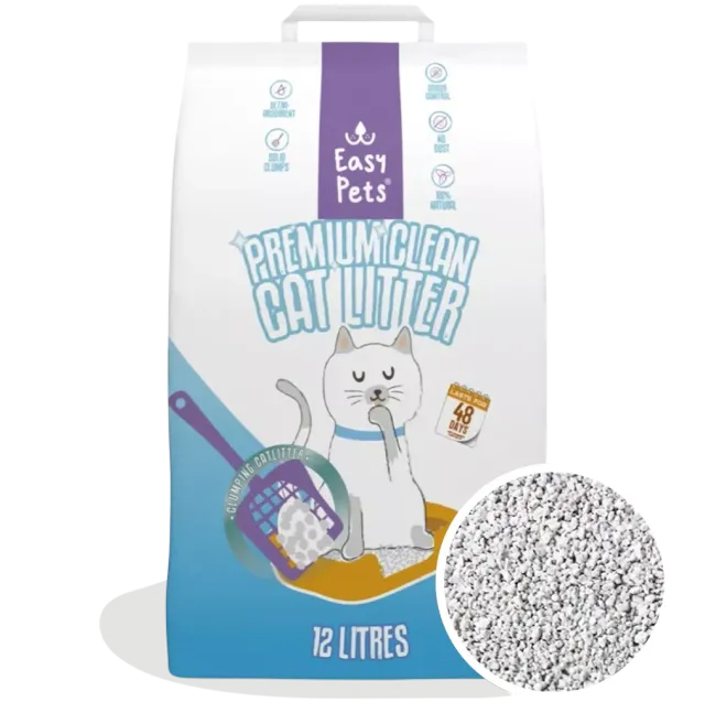 EasyPets Wit Klontvormend kattenbakvulling 12 liter geurcontrole